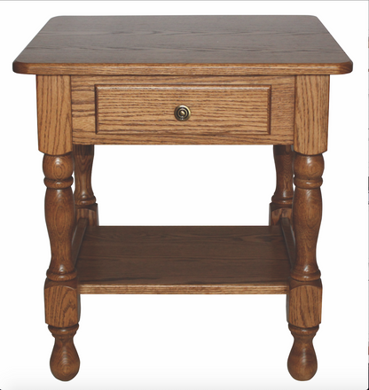 Country Style End Table With Drawer