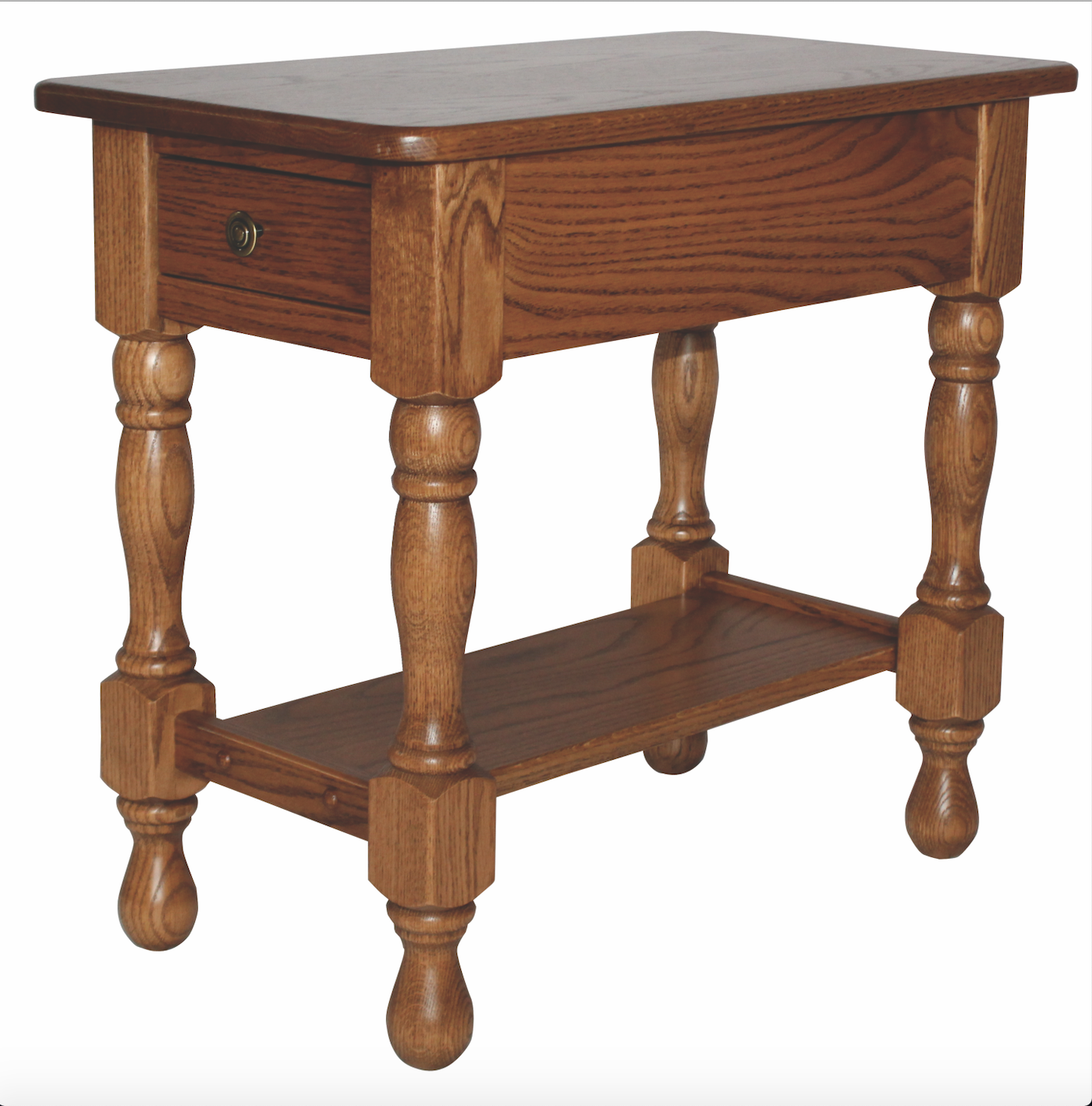 Country Style Chair Side Table With Drawer