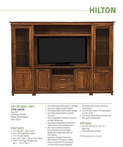 Hilton Entertainment Center / Wall Unit