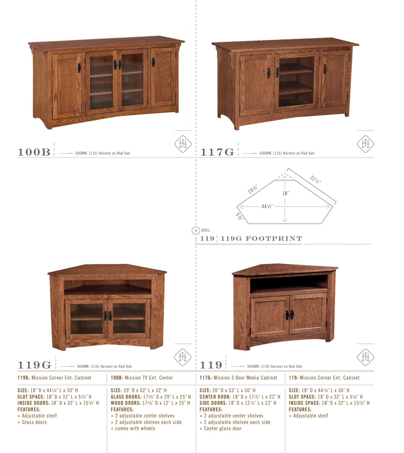 Mission 1-Door Chair Side Table