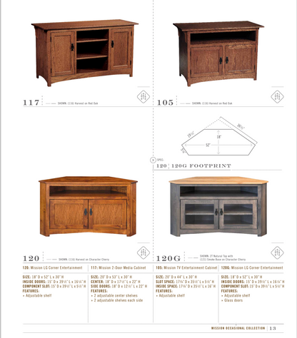 Lancaster Mission One Door Chair Side Table