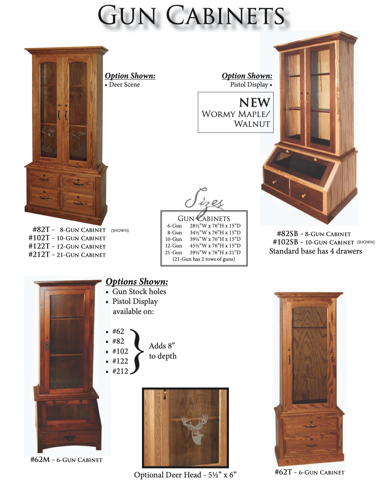 9 Gun Mission Corner Cabinet