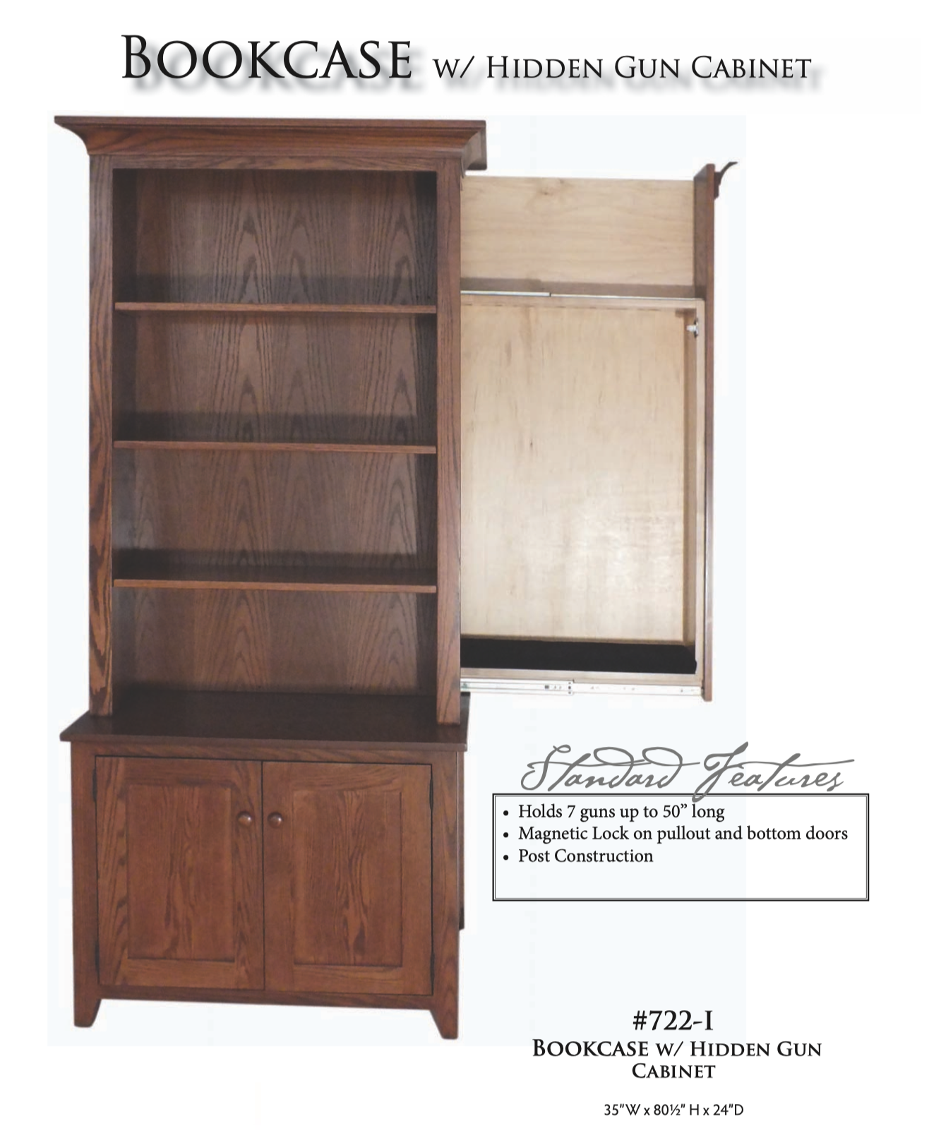 9 Gun Mission Corner Cabinet