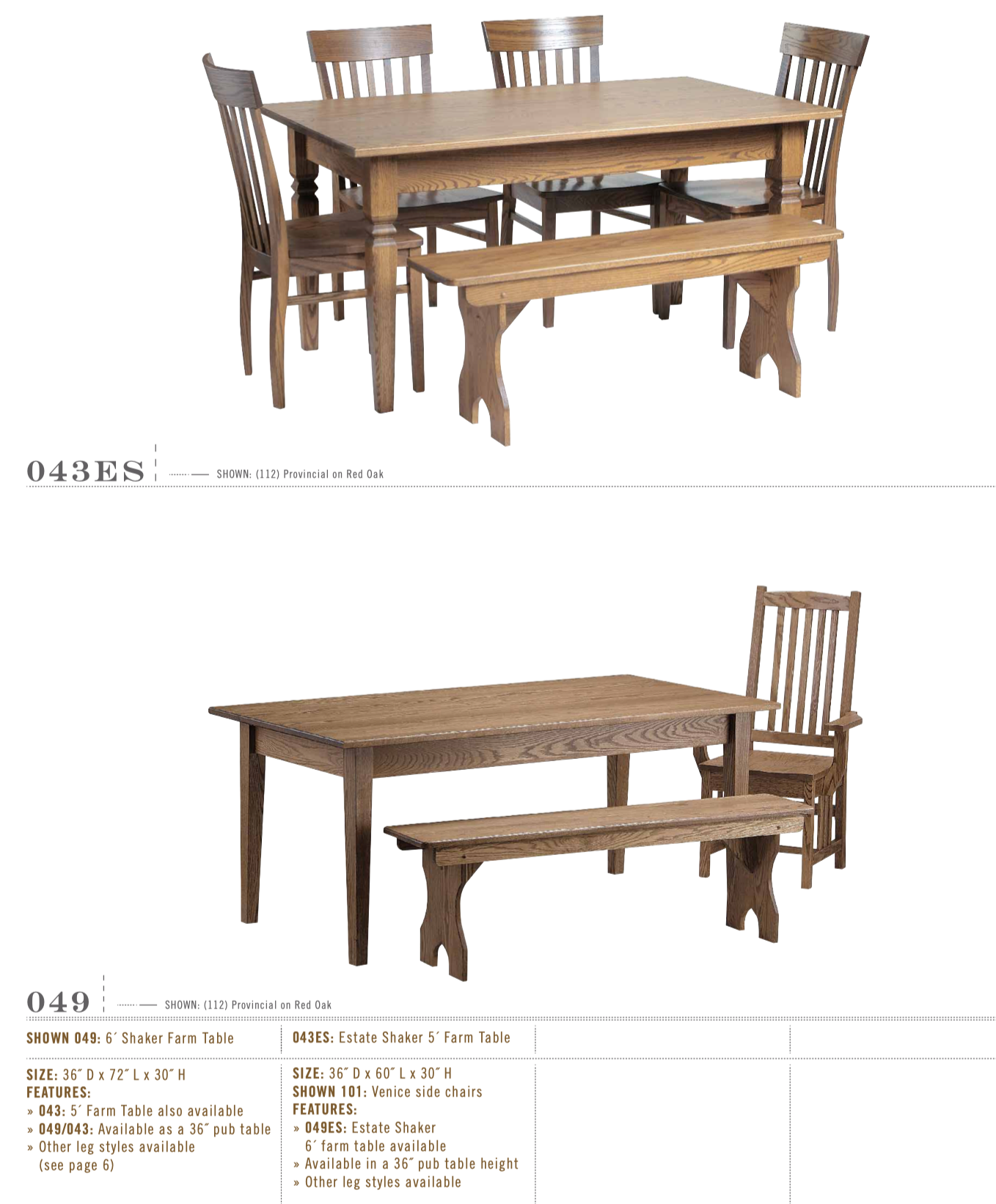 Lancaster Mission Dining Room Set