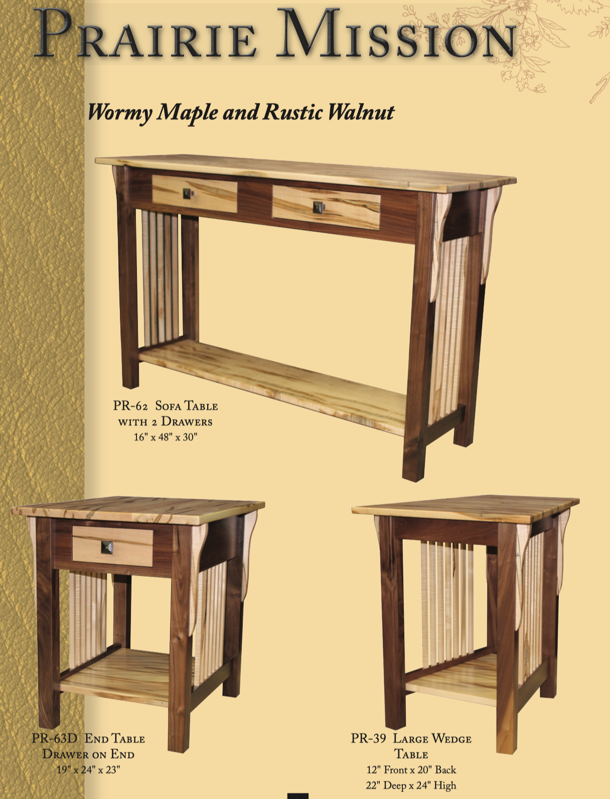 Prairie Mission Wormy Maple and Walnut Small 42" TV Stand