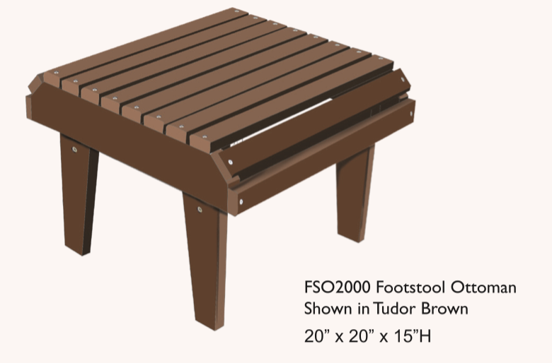 Poly Stationary Footstool Ottoman