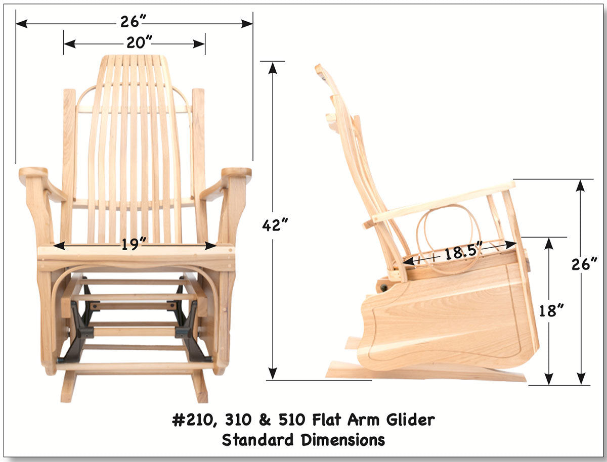 Bentwood #510 Open Side Swivel Glider