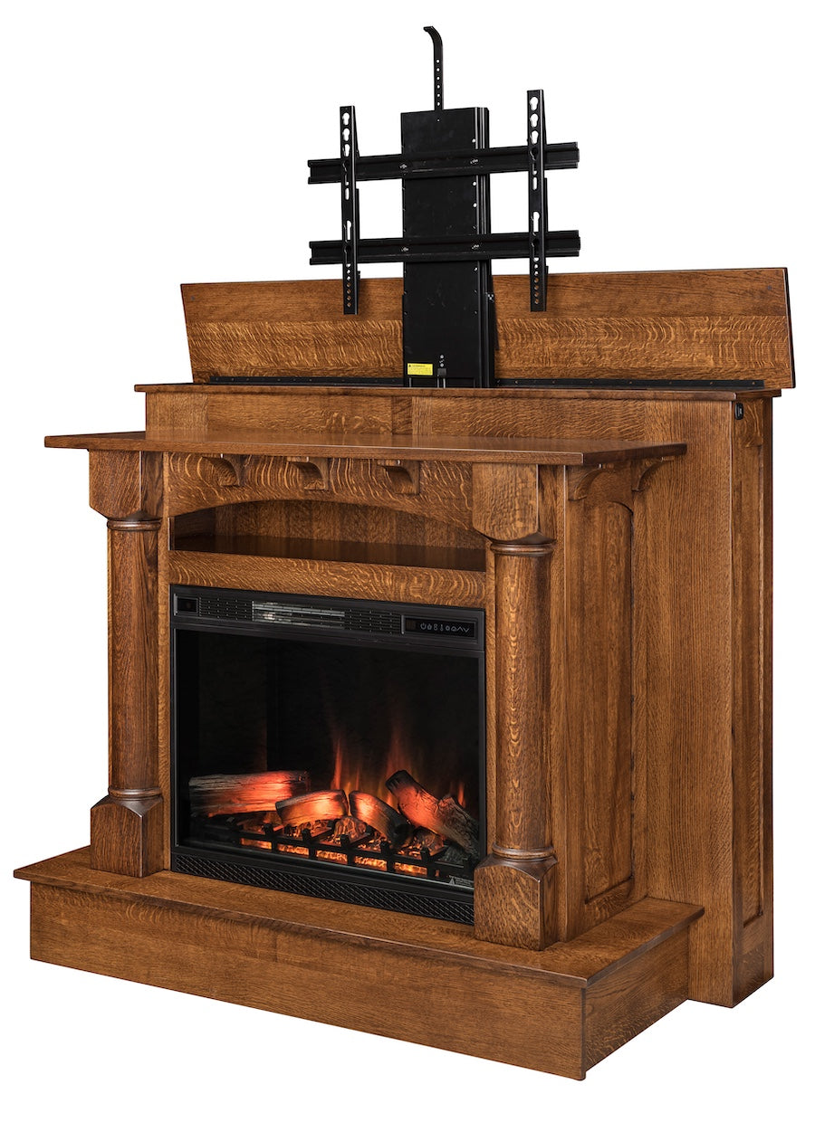 TV Lift Option for Wall Fireplaces