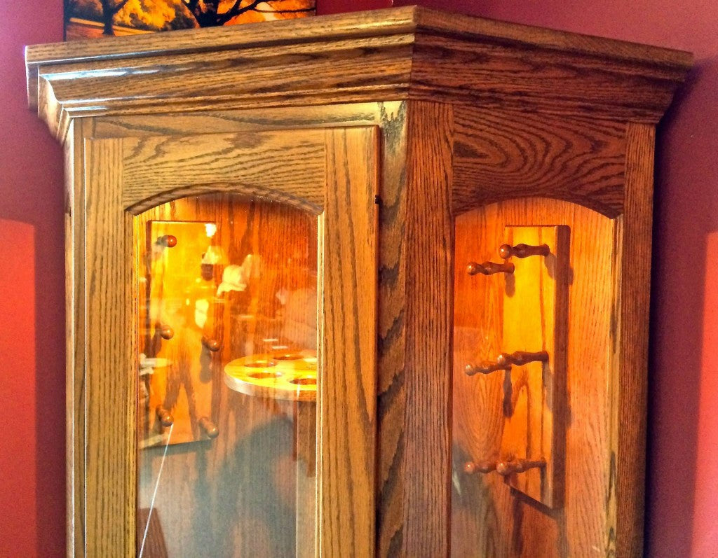 8 Gun Carousel Corner Gun Cabinet