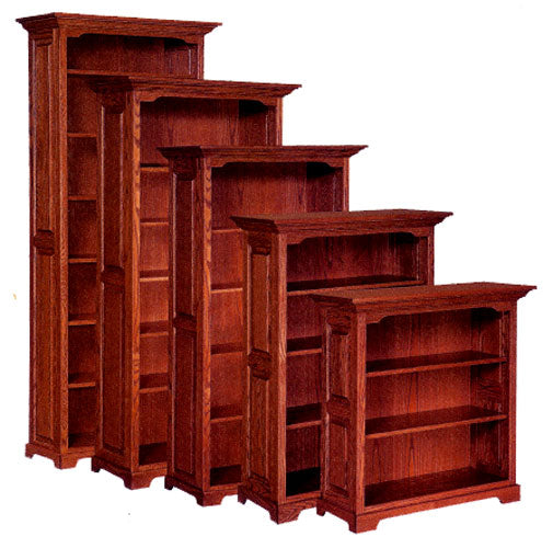 Raised Panel Deluxe Bookcase 42"